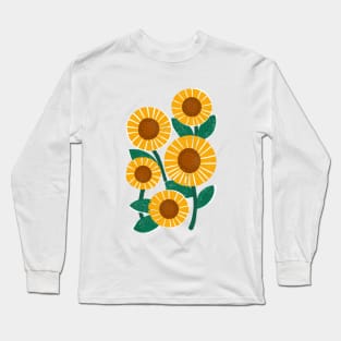 Mod Sunflower Long Sleeve T-Shirt